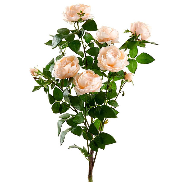 31.5" Olive Garden Rose Bush Peach (Pack Of 4) FBR104-PE By Silk Flower