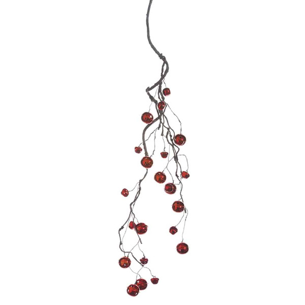 33" Jingle Bell Garland Red (Pack Of 12) XAG953-RE By Silk Flower