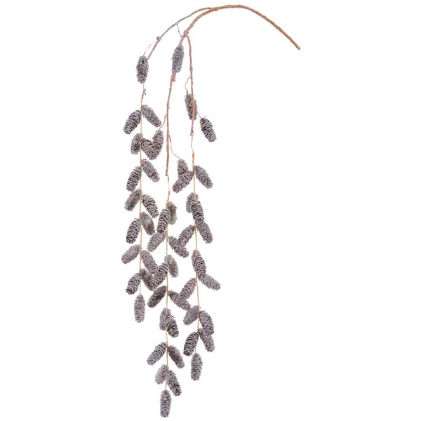 46" Glittered Pine Cone Hanging Spray Brown (Pack Of 12) XDS905-BR By Silk Flower