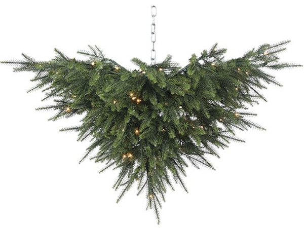 24"H X 48"D Ceiling Pine Tree X936 With 100 Smart Clear Lights Green (Pack Of 2) YT0123-GR By Silk Flower