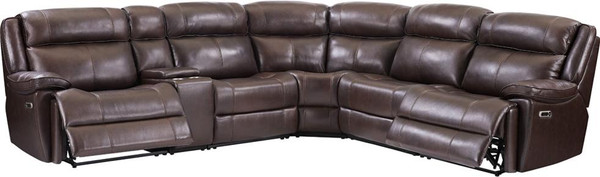 MECL-PACKA(H)-FBR Eclipse Florence Brown 6 Piece Sectional Package A (811Lph, 810, 850, 840, 860, 811Rph) By Parker House
