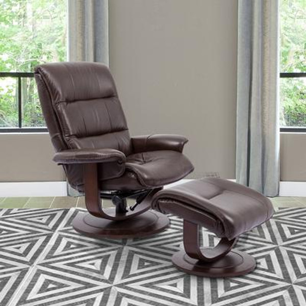 MKNI#212S-ROB Knight Manual Reclining Swivel Chair And Ottoman By Parker House