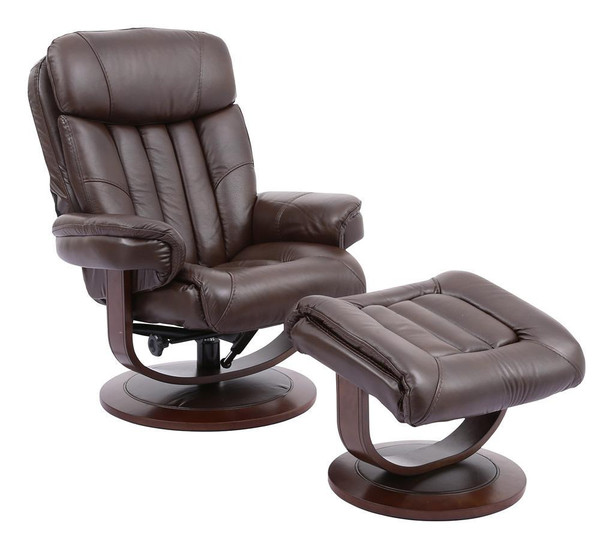 MPRI#212S-ROB Prince Manual Reclining Swivel Chair And Ottoman By Parker House