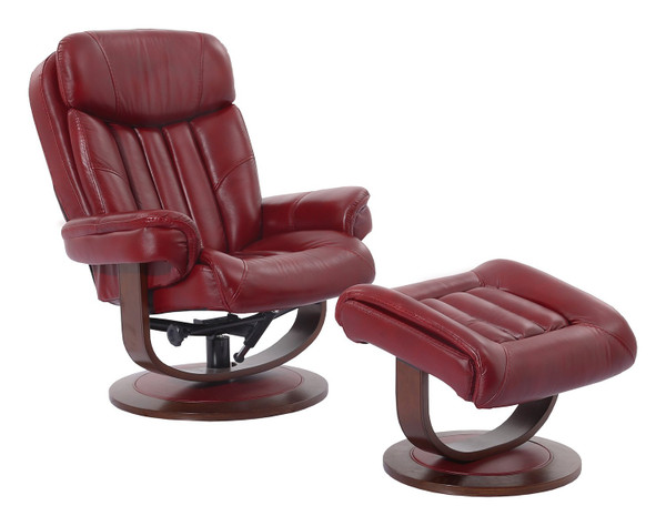 MPRI#212S-ROU Prince Manual Reclining Swivel Chair And Ottoman By Parker House
