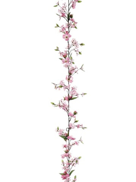 6' Cherry Blossom Garland Two Tone Pink 12 Pieces FGB639-PK/TT