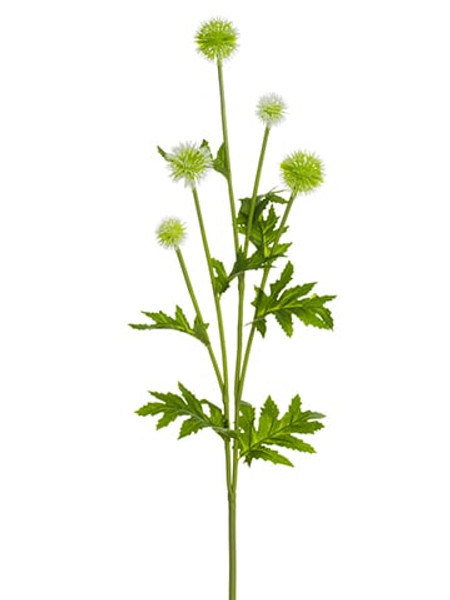 28.3" Globe Thistle Spray White 12 Pieces FST328-WH