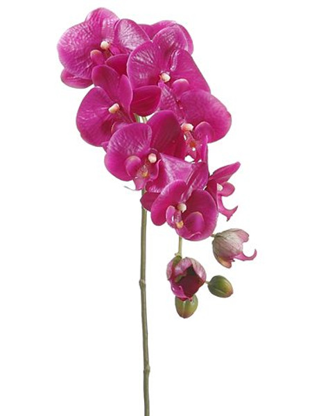31" Phalaenopsis Orchid Spray With 8 Flowers And 4 Buds Violet 6 Pieces HSO471-VI