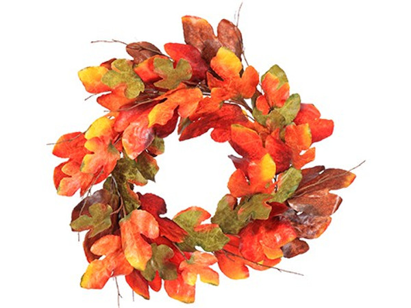 33" Maple Wreath Orange Brown 2 Pieces PWF002-OR/BR