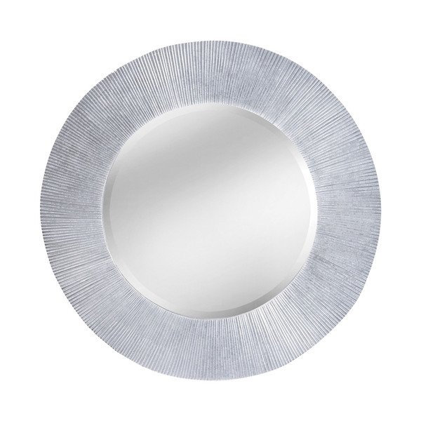 Attra Sculpted Groove Frame Mirror In Bright Silver Mw0137-0091