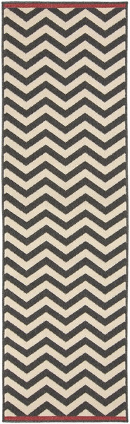 Surya Alfresco Machine Made Black Rug ALF-9646 - 2'3" x 7'9"