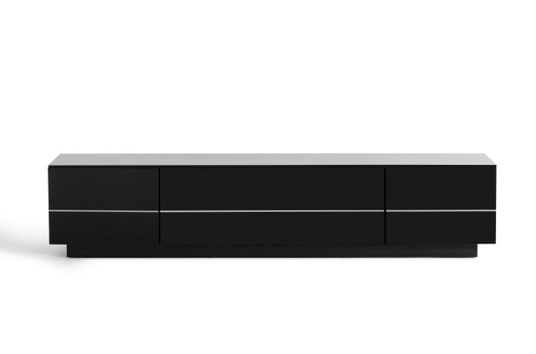 Modrest Caeden Contemporary Black High Gloss Tv Stand