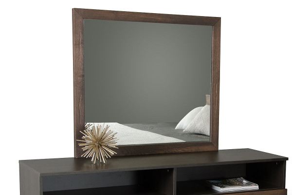 Modrest Wharton Modern Dark Aged Oak Mirror