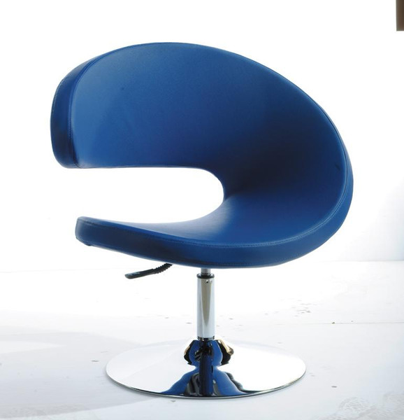 Modrest Adara Modern Blue Leatherette Lounge Chair