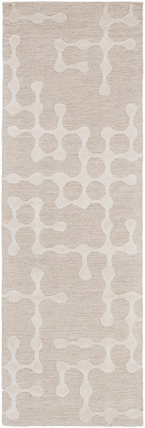 Surya Gable Hand Hooked White Rug GBL-2006 - 2'6" x 10'