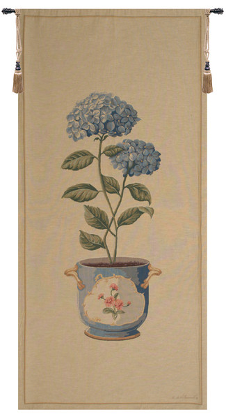 Blue Hydrangea Large European Tapestry WW-10334-14280