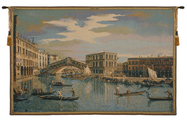 The Rialto Bridge Grand Canal Italian Tapestry WW-11660-15556