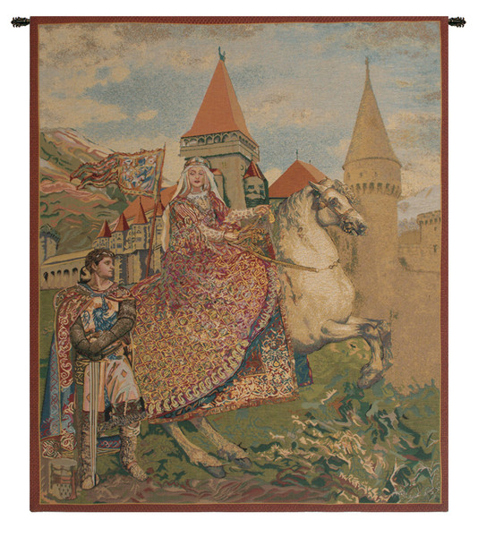 Sir Lancelot And Guinevere Tapestry Wholesale WW-11747-15656