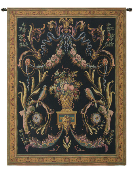 Birds Black Belgian Tapestry Wall Art WW-1632-2376