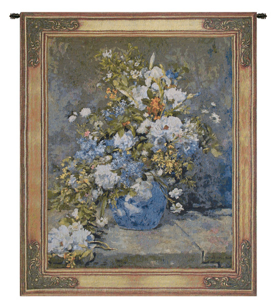 Spring Bouquet By Renoir Belgian Tapestry Wall Art WW-1673-2446