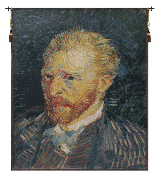 Portrait Of Van Gogh Belgian Tapestry Wall Art WW-1746-2540