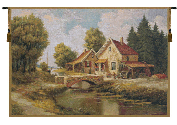 Flemish Bridge Belgian Tapestry Wall Art WW-1754-2548