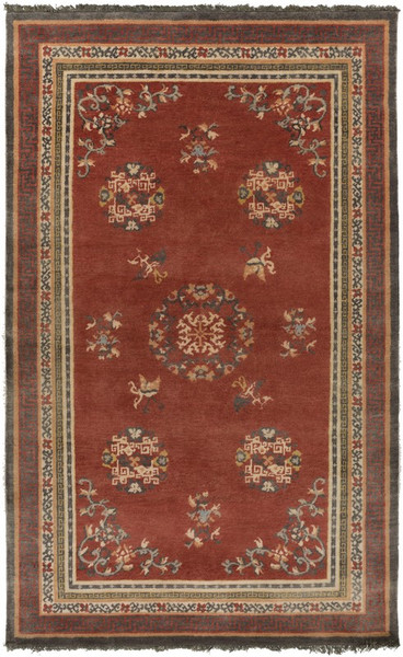 Surya Geisha Hand Knotted Red Rug GES-1009 - 8' x 11'