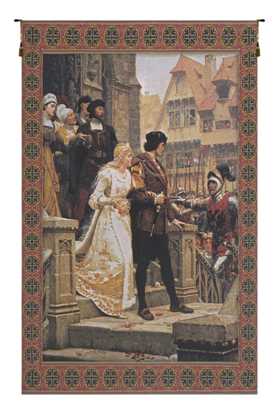 Call To Arms With Border Belgian Tapestry Wall Art WW-3920-5475