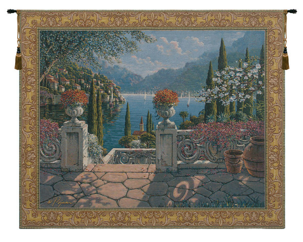 Italian Terrace Belgian Tapestry Wall Art WW-3937-5506