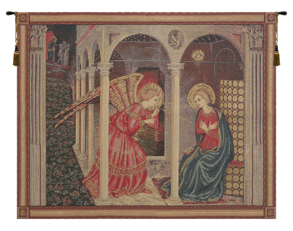 Annunciation With Gold Lurex European Wall Art WW-4076-5673