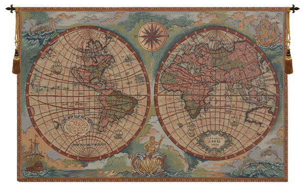 Antique Map I Small Italian Tapestry WW-4860-6784
