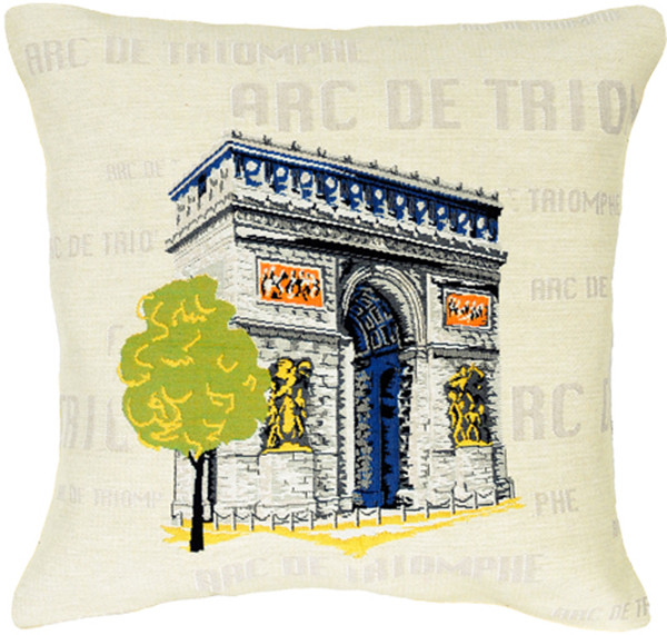 Arc De Triomphe Pop French Cushion WW-5457-7552