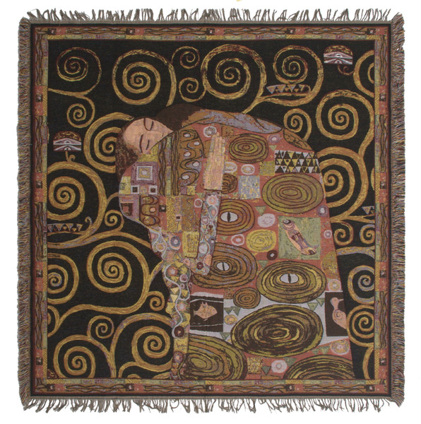 Klimt's Fulfillment European Throw WW-5613-7836