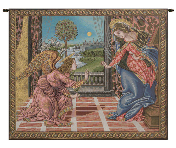 Annunciation Botticelli Italian Tapestry WW-6399-9004