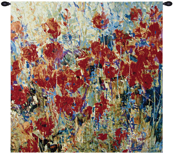 Red Poppy Field II Fine Art Tapestry WW-7292-10022