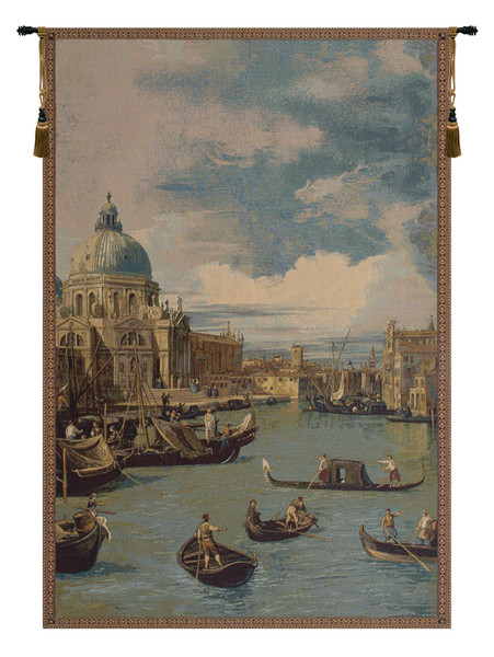 Saint Mary Of Health And The Grand Canal Vertical Italian Tapestry WW-7899-11033