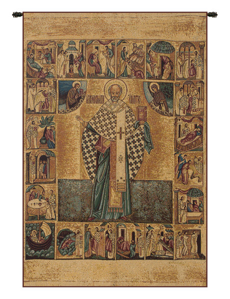 Saint Nicholas With Lurex Italian Tapestry WW-7905-11042