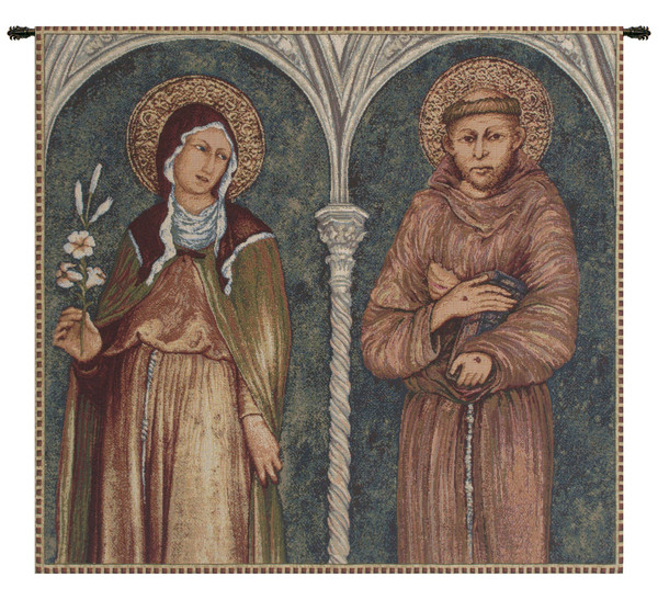 Saint Francis And Saint Clare European Wall Art WW-7946-11104