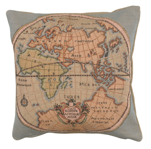 Map Of Europe Asia And Africa French Cushion WW-8601-12042