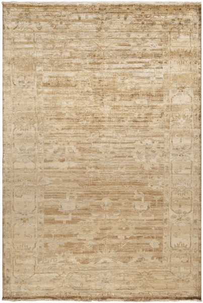 Surya Hillcrest Hand Knotted White Rug HIL-9012 - 5'6" x 8'6"