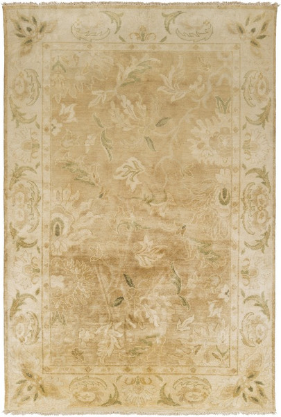 Surya Hillcrest Hand Knotted Brown Rug HIL-9030 - 5'6" x 8'6"