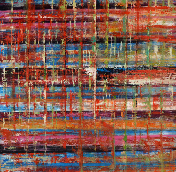 VGSHD-ADD1540 Modrest 39" X 39" Abstract Oil Painting By VIG