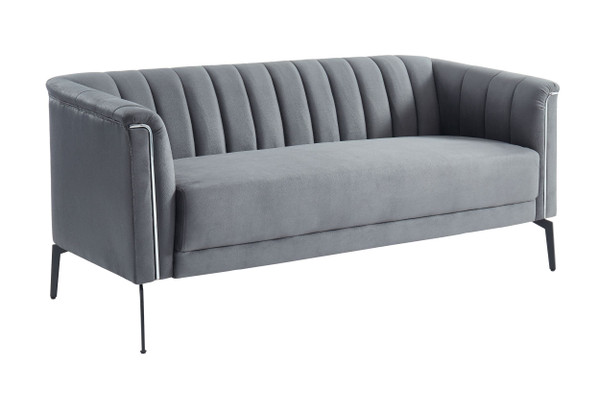 VGHCJYM2018-DKGRY Divani Casa Patton - Modern Dark Grey Fabric Sofa By VIG