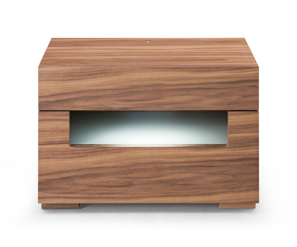 VGWCCG05-WAL-NS Modrest Ceres - Contemporary Led Walnut Nightstand By VIG