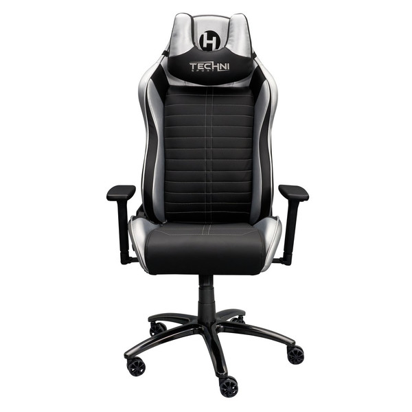 RTA-TS62C-SIL Techni Sport Ergonomic Racing Style Gaming Chair - Silver