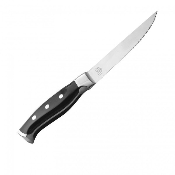 10 Strawberry Street 10.25" Black Steak Knives- Pack Of 12 STKNIFE-BLK