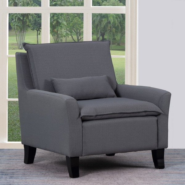 Homeroots 32" X 32" X 28 Gray Accent Chair 366248