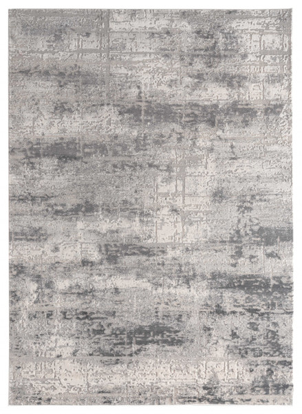 Homeroots 118" X 158" Grey Polyester / Olefin Oversize Rug 367842