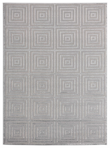 Homeroots 150" X 180" Silver Polyester / Olefin Oversize Rug 367948