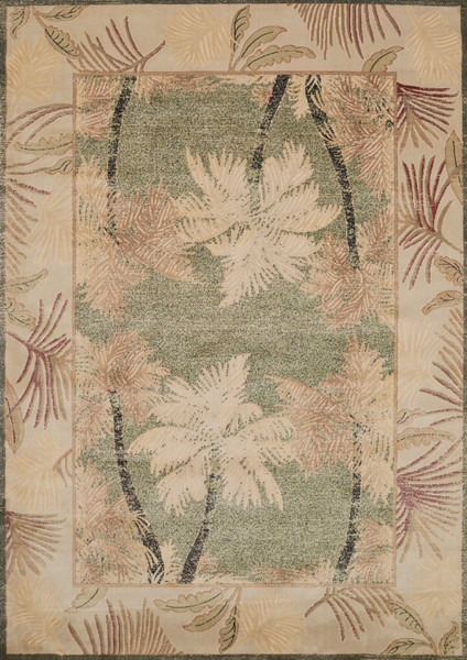 Homeroots 22" X 36" Seafoam Polyester / Olefin Accent Rug 370152