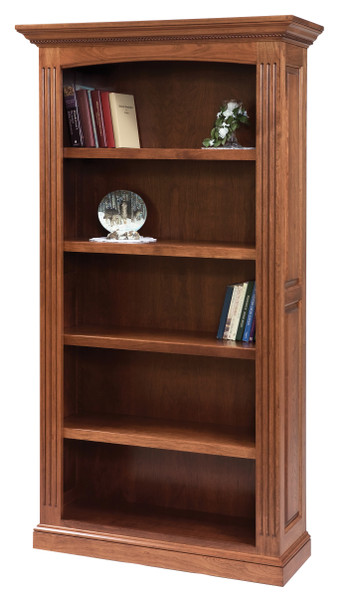 Homeroots 42" X 14.75" X 77.5" Wooden Acres Stain Bookcase 370568